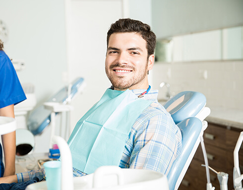 smiling dental patient